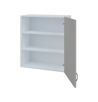 MH - 65D horní skříňka, 1-dveřová, pravá, 770x654x440, korpus bílý, dvířko šedá